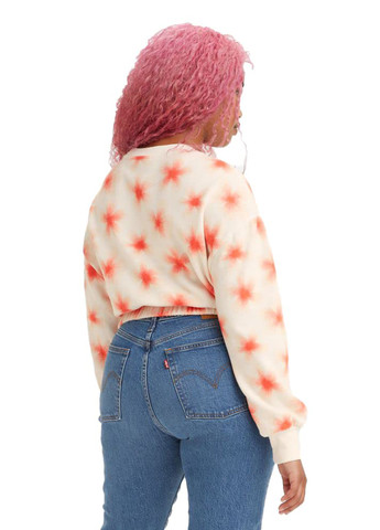 Молочный свитшот Levi's рисунок без декора (326641625)
