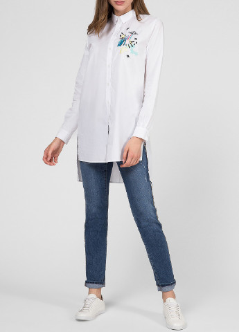 Белая кэжуал рубашка Trussardi Jeans