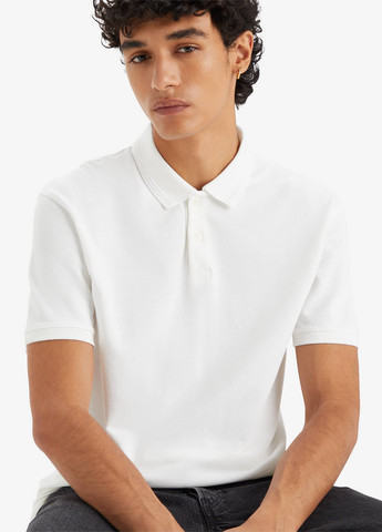 Белая футболка-поло для мужчин Levi's однотонная