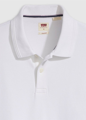 Белая футболка-поло для мужчин Levi's однотонная