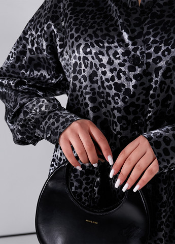 Черная кэжуал рубашка леопардовый Elfberg