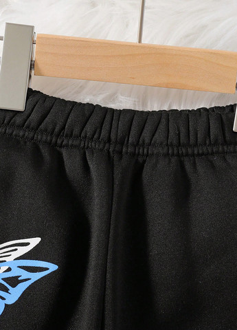 Черные кэжуал, спортивные демисезонные джоггеры брюки SHEIN