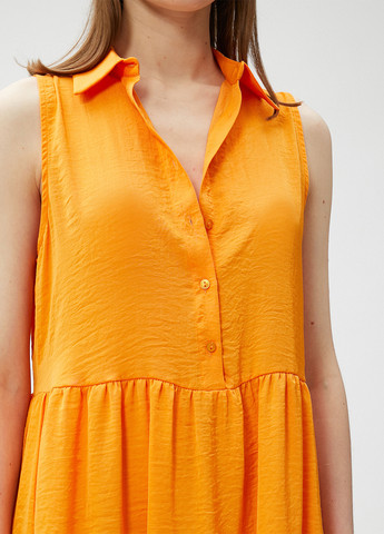 Світло-оранжева кежуал сукня а-силует KOTON однотонна