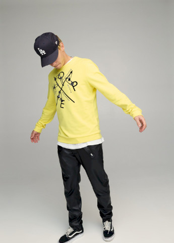 Жовтий світшот чоловічий basic /no flis/ YAPPI (252386623)