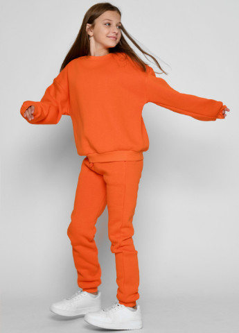Оранжевый демисезонный подростковый спортивный костюм Carica