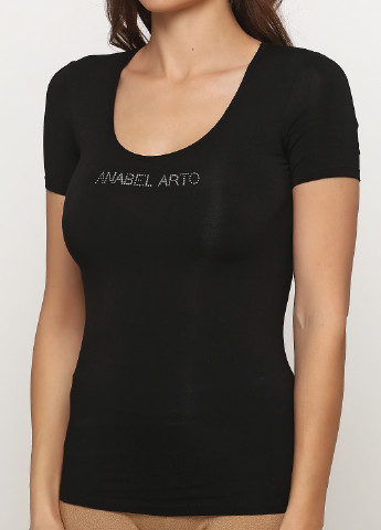 Чорна всесезон футболка з коротким рукавом Anabel Arto