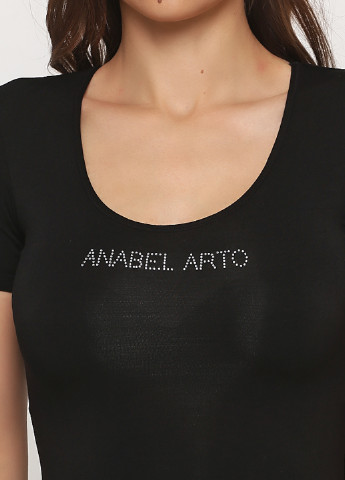 Черная всесезон футболка с коротким рукавом Anabel Arto