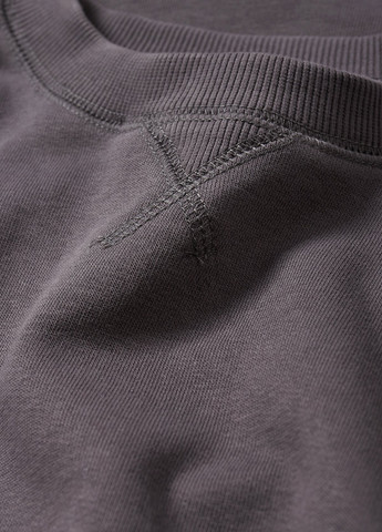 C&A свитшот однотонный серый кэжуал хлопок, трикотаж