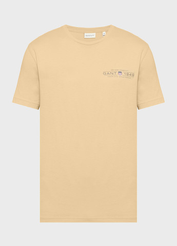 Бежевая футболка Gant