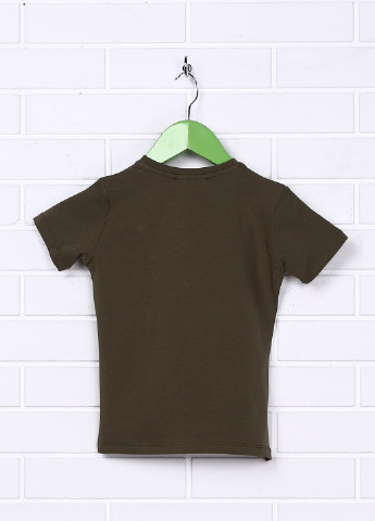 Оливково-зеленая летняя футболка с коротким рукавом Kyex Kids