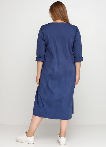 Синя кежуал платье 159 С однотонна