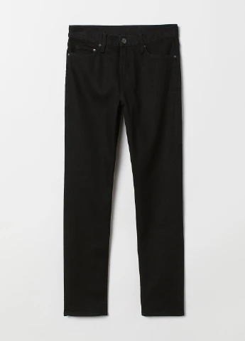 Черные демисезонные зауженные джинсы H&M