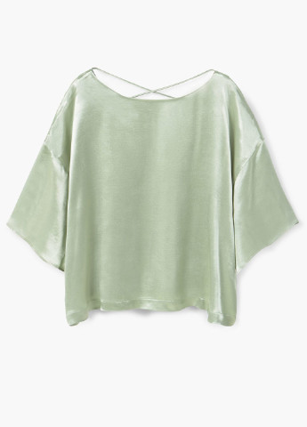 Бледно-зеленая летняя блуза Mango