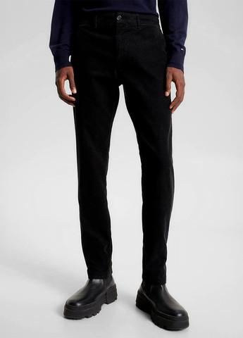 Черные кэжуал демисезонные прямые брюки Tommy Hilfiger