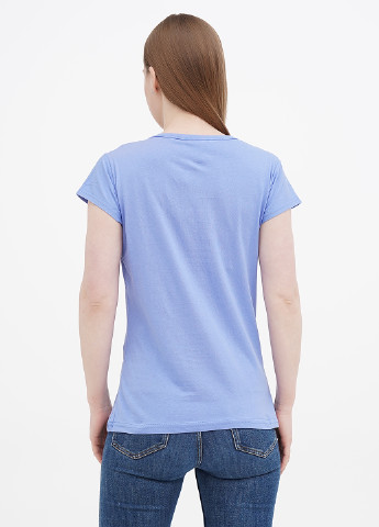 Темно-блакитна літня футболка G & N