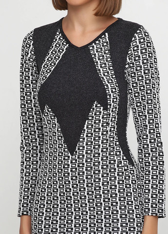 Серое кэжуал платье футляр Effe с абстрактным узором