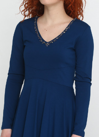 Синее кэжуал платье Twin-Set однотонное