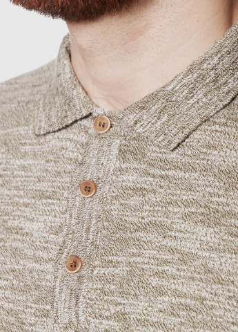 Оливковая (хаки) футболка-поло вязаное мужское для мужчин Arber однотонная