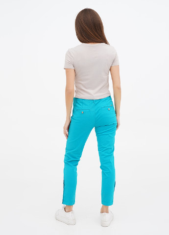 Бирюзовые кэжуал демисезонные укороченные брюки Liu Jo