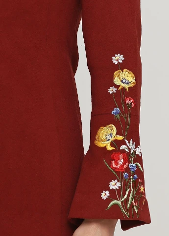 Бордовое демисезонное Пальто Vero Moda