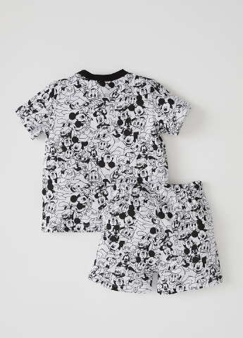 Біла всесезон піжама mickey & minnie (standard characters) футболка + шорти DeFacto Пижама