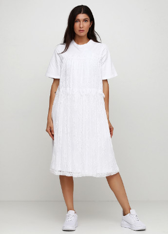 Білий кежуал сукня сукня-футболка, кльош Only Women однотонна