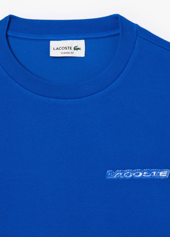 Темно-синій світшот Lacoste однотонний нашивки (329694518)