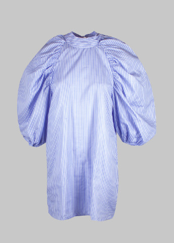 Синее кэжуал платье Boohoo в полоску