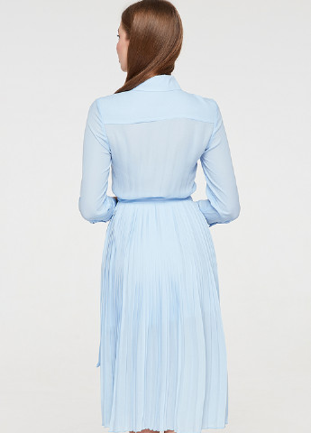Голубое кэжуал платье Brunello de Neri однотонное