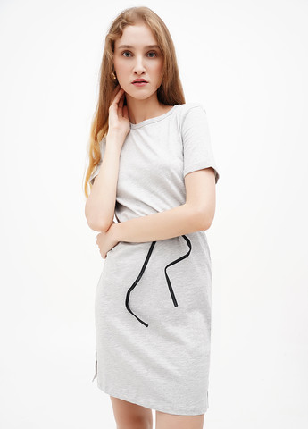 Сіра кежуал сукня сукня-футболка Terranova меланжева