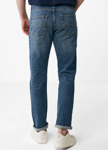 Синие демисезонные зауженные джинсы Mexx