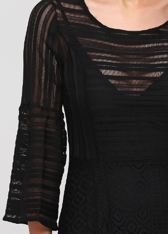 Черное вечернее платье клеш La Fee Maraboutee однотонное