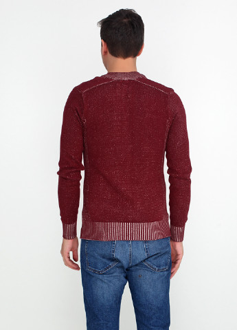 Бордовый зимний пуловер пуловер 98-86