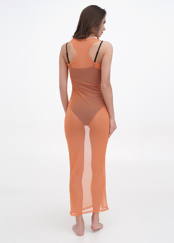 Оранжевое пляжное платье платье-майка Boohoo однотонное