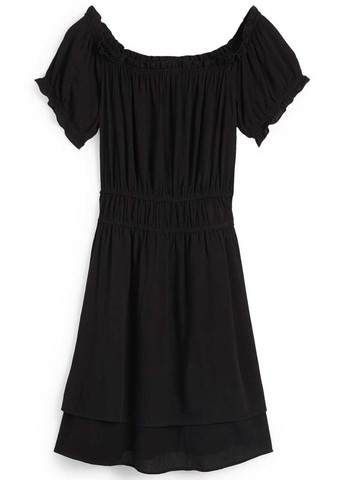 Чорна кежуал сукня з відкритими плечима C&A однотонна