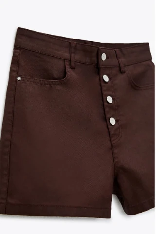 Шорти MOM FIT ZD034 XS Бургунд Zara (222527619)