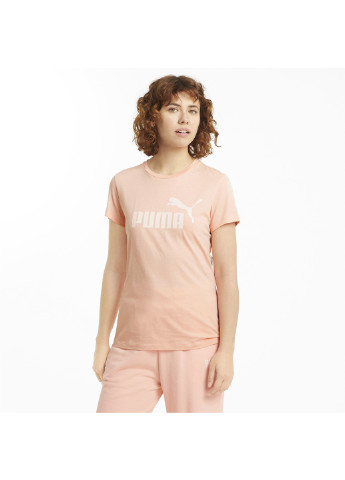 Розовая всесезон футболка essentials logo women's tee Puma