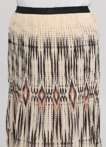 Молочная кэжуал с геометрическим узором юбка B.Young плиссе, клешированная