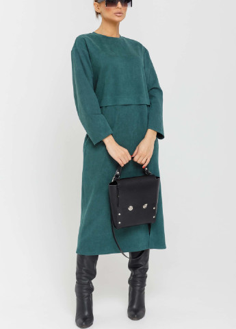 Изумрудное кэжуал платье бонни пл 2720 изумруд Ри Мари однотонное