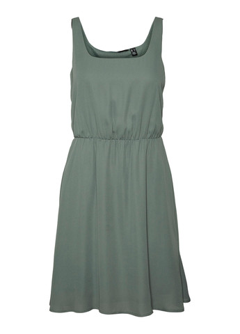 Зеленое кэжуал платье Vero Moda однотонное