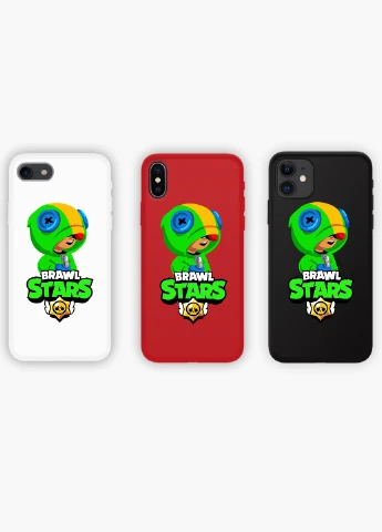 Чехол силиконовый Apple Iphone 8 plus Леон Бравл Старс (Leon Brawl Stars) (6154-1015) MobiPrint (219283815)