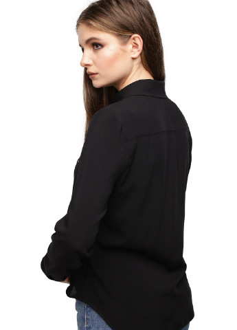 Черная демисезонная блуза Lavana Fashion