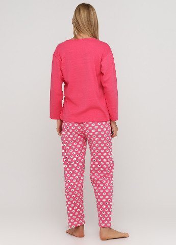 Коралловая зимняя комплект плотный трикотаж (свитшот, брюки) Glisa Pijama