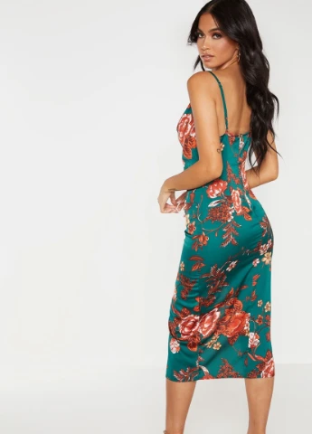 Зелена кежуал сукня PrettyLittleThing з квітковим принтом
