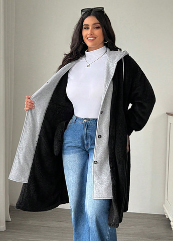 Черный демисезонный кардиган SHEIN