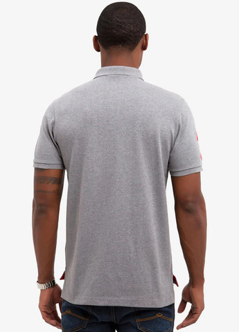 Серая футболка-поло для мужчин U.S. Polo Assn. меланжевая