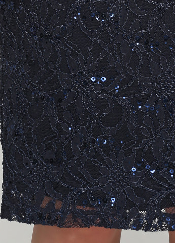 Темно-синее вечернее платье на запах Vera Mont однотонное