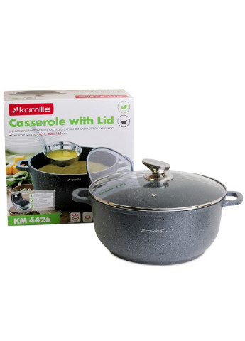 Кастрюля с крышкой KM-4426 6.5 л 28 см Kamille (253630020)