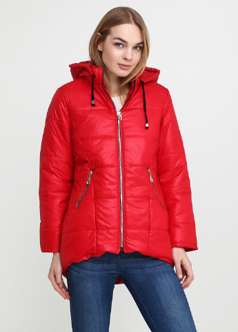 Красная демисезонная куртка Elegance