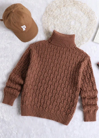 Коричневый демисезонный свитер SHEIN